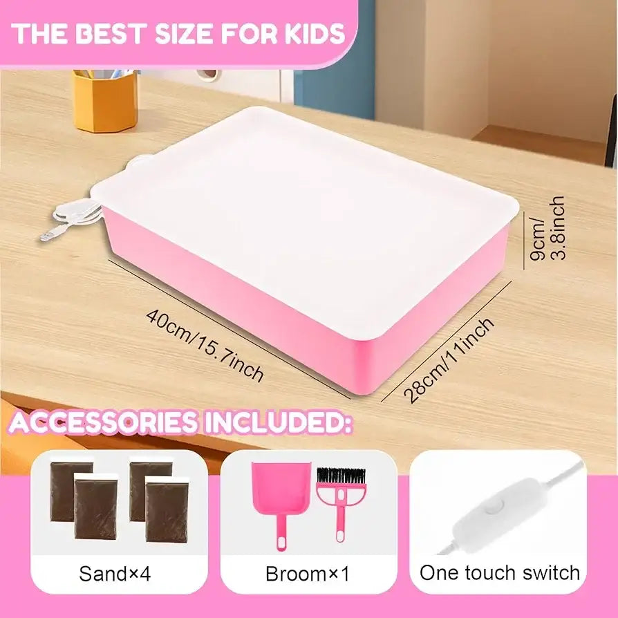 صندوق إضاءة الرسم الرملي - إبداع بلا حدود للأطفال ( زهري) - Sooqja سوقجة