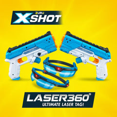 مسدسات X-Shot Laser مع مستشعر 360° درجة متوفرة باللون الأزرق فقط - Sooqja سوقجة