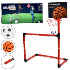 Equipment Sports Series Set – مجموعة ألعاب رياضية كرة القدم و السلة للأطفال (20 قطعة)