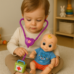 دمية "Lovely Baby" مع أدوات طبيب – لعبة تفاعلية تعليمية للأطفال