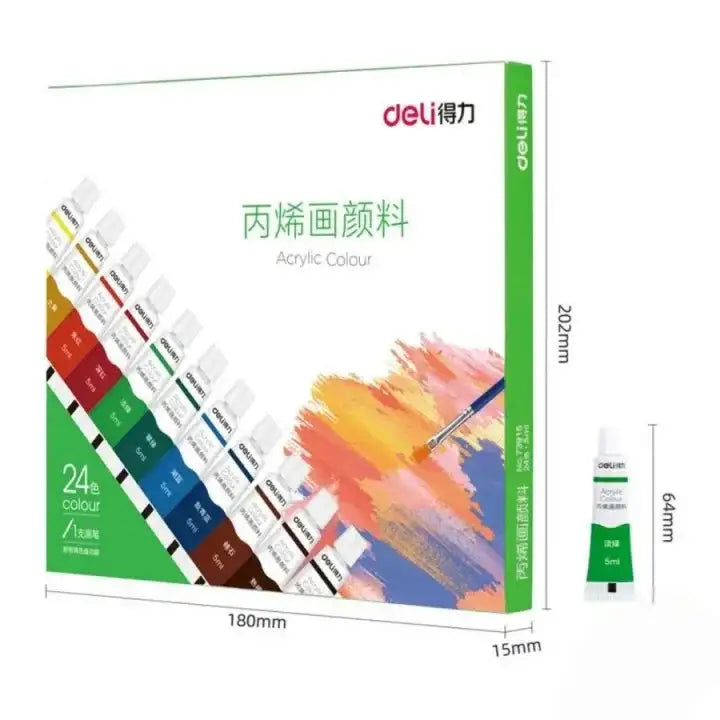 ألوان أكريليك من ديلي(Deli)، تحتوي على 24 لونًا - Sooqja سوقجة