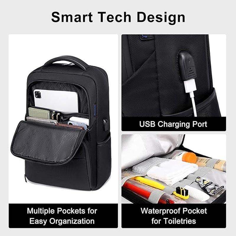 حقيبة ظهر Arctic Hunter مقاومة للماء بسعة 23 لترًا مع منفذ USB وجيوب مضادة للسرقة وحزام أمتعة للرجال والنساء، طراز B00113C / Arctic Hunter 23L Water-Resistant Daypack with USB Port, Anti-Theft Pockets, and Luggage Strap for Men and Women, Model B00113C - Sooqja سوقجة