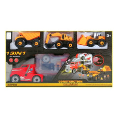 مجموعة سيارات البناء 13 في 1 – Construction Vehicles Set