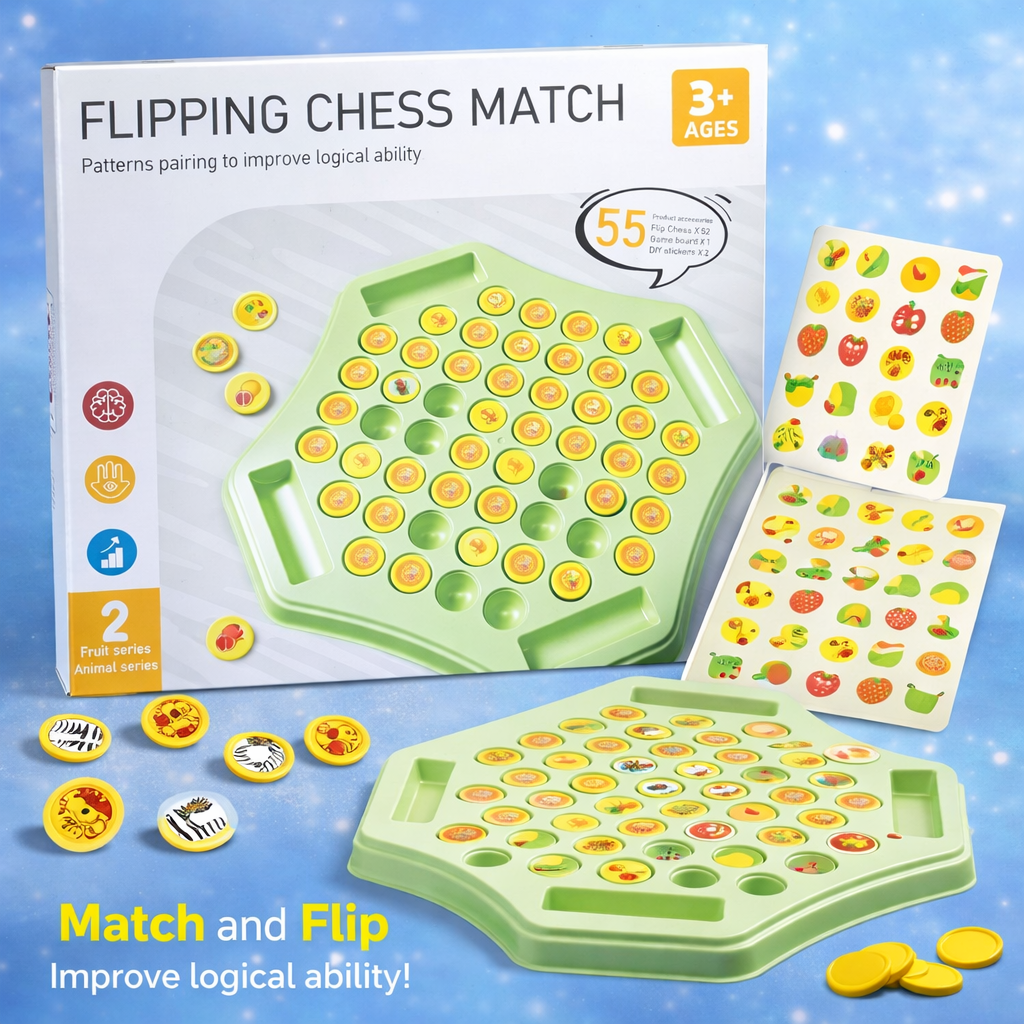 لعبة المطابقة والذاكرة Flipping Chess Match