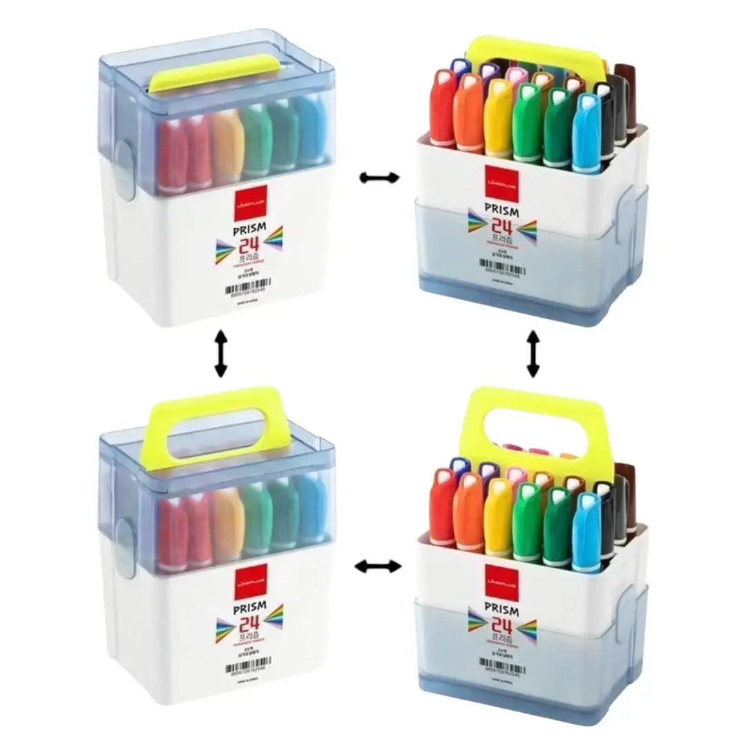 أقلام تحديد Line Plus دائمة مجموعة مكونة من 24 لونًا - Sooqja سوقجة