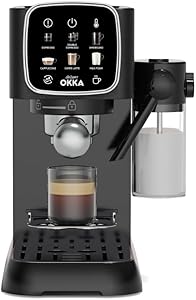 ماكينة صنع الإسبريسو OK0032 Okka Espresso Solo – تصميم أنيق وأداء احترافي