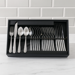 طقم أدوات مائدة من الستانلس ستيل – 48 قطعة من C&E Kitchenware