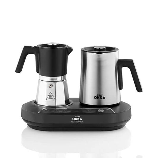 ماكنة صنع القهوة التركيةRich Moka Pot من ارزوم اوكا OK0027 Silver