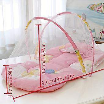 ناموسية بيبي هابي Baby Happy مع فرشة مبطنة للأطفال – لون زهري وازرق - Sooqja سوقجة