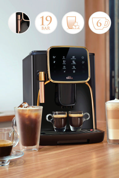 ماكينة صنع الإسبريسو الأوتوماتيكية بالكامل OK0030 Okka Espresso Pro - Chrome
