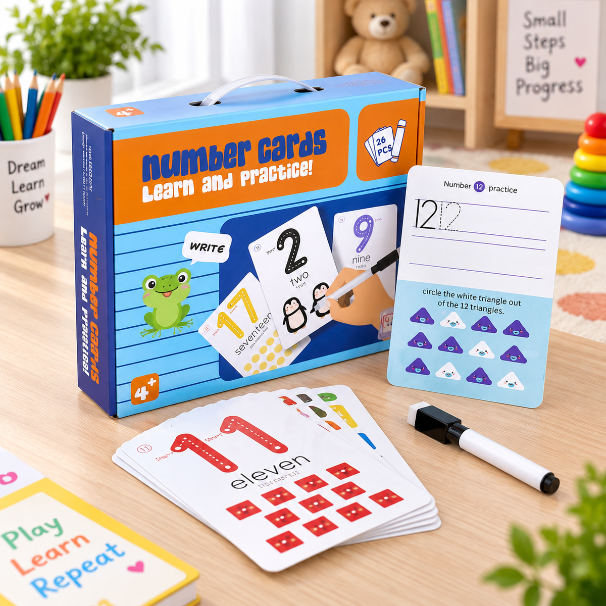 بطاقات الأرقام التعليمية للأطفال – Number Cards Learn and Practice