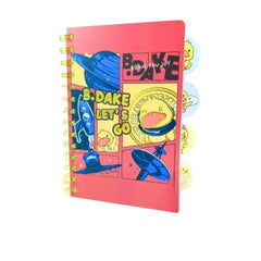دفتر ملاحظات ومذكرات بتصميم "B.DAKE LET'S GO" مع رسومات وشخصيات كرتونية، - Sooqja سوقجة