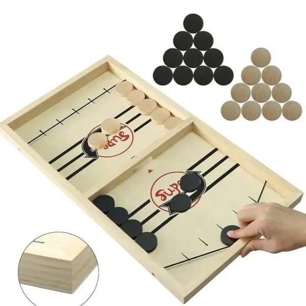 طاولة الهوكي / لعبة الشطرنج بالمقلاع اليدوي (Hand Catapult Chess)