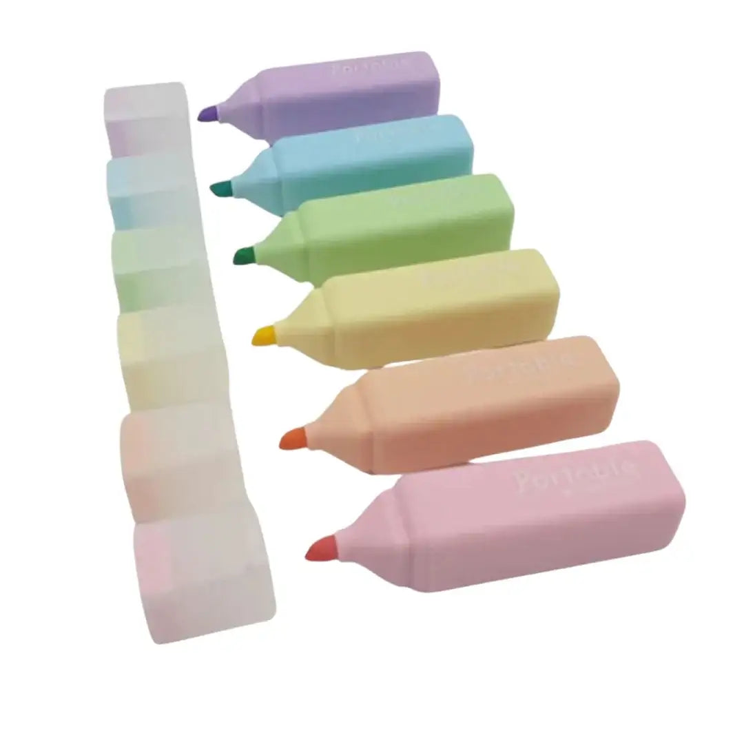 أقلام تحديد (هايلايتر) نوع Chosch
تأتي المجموعة في عبوة تحتوي على 6 أقلام بألوان باستيل متنوعة الأقلام مصممة لتكون "Portable" أي سهلة الحمل - Sooqja سوقجة