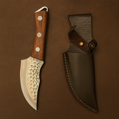 سكين تقطيع احترافية مع غمد جلدي