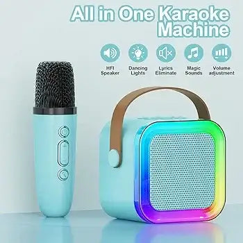 سماعة موسيقى (BDT-K22) - اتصال لاسلكي بالبلوتوث - مزودة بميكروفون - إضاءة ملونة، متوفرة باللون الزهري والأزرق