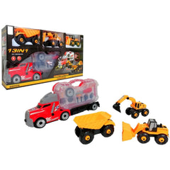 مجموعة سيارات البناء 13 في 1 – Construction Vehicles Set