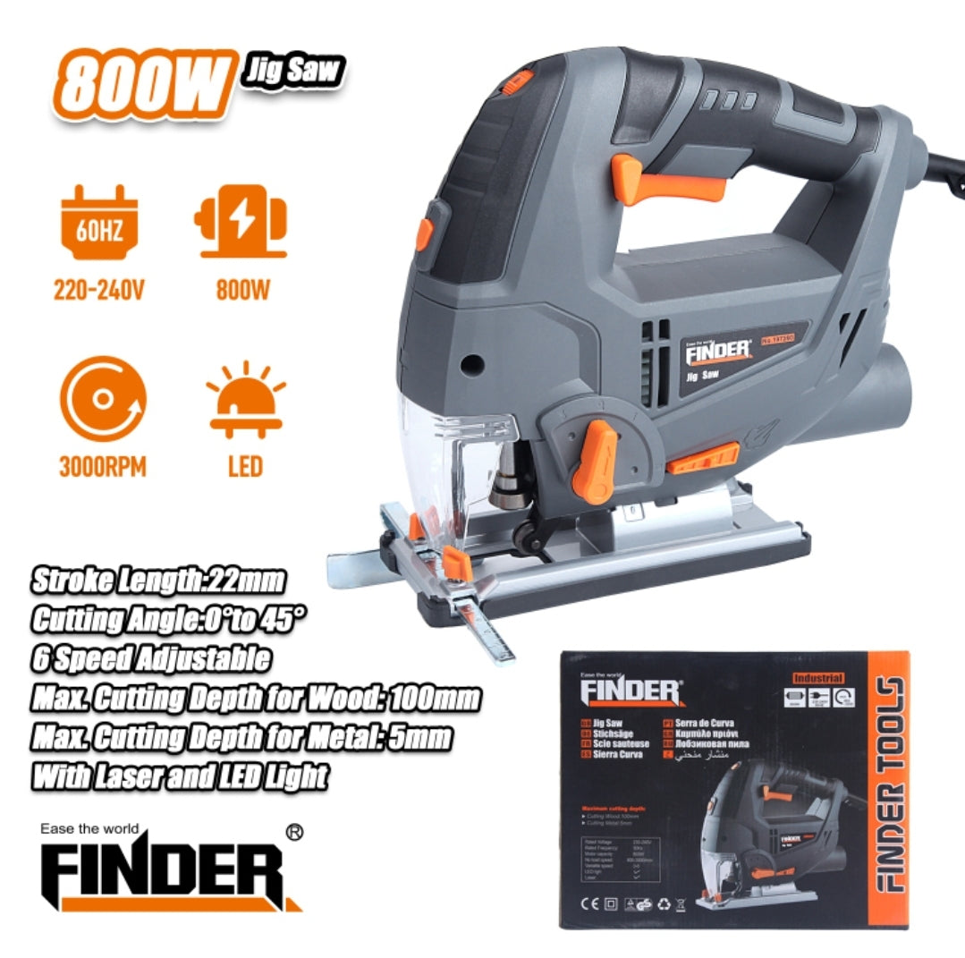 تخريقة كهربائية FINDER 800W مع ليزر وإضاءة LED