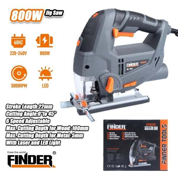 تخريقة كهربائية FINDER 800W مع ليزر وإضاءة LED
