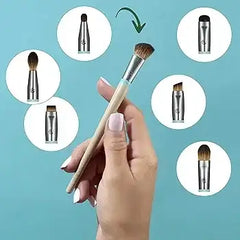 ايكو تولز مجموعة فرش مكياج قابلة للتبديل مع حافظة، تتضمن 7 فرش - Sooqja سوقجة