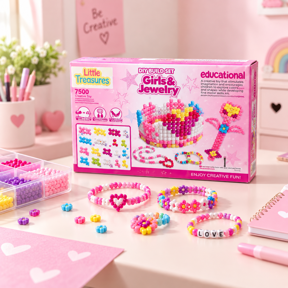 مجموعة البناء الإبداعية للأميرات – DIY Build Set Girls & Jewelry