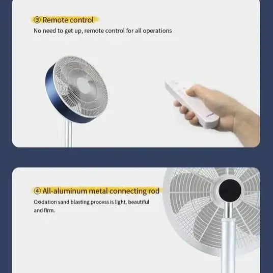 مروحة LUFTTRUM الزرقاء الكريستالية - تجربة تبريد فاخرة وأنيقة