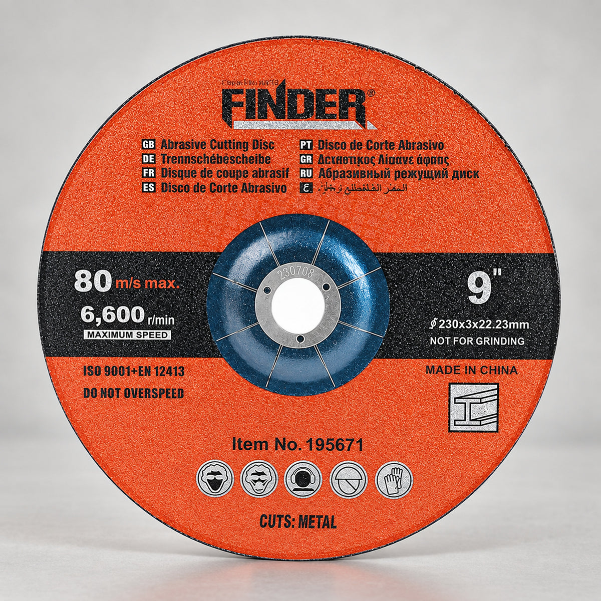 قرص قطع معدني من Finder – 9 إنش (230 ملم)