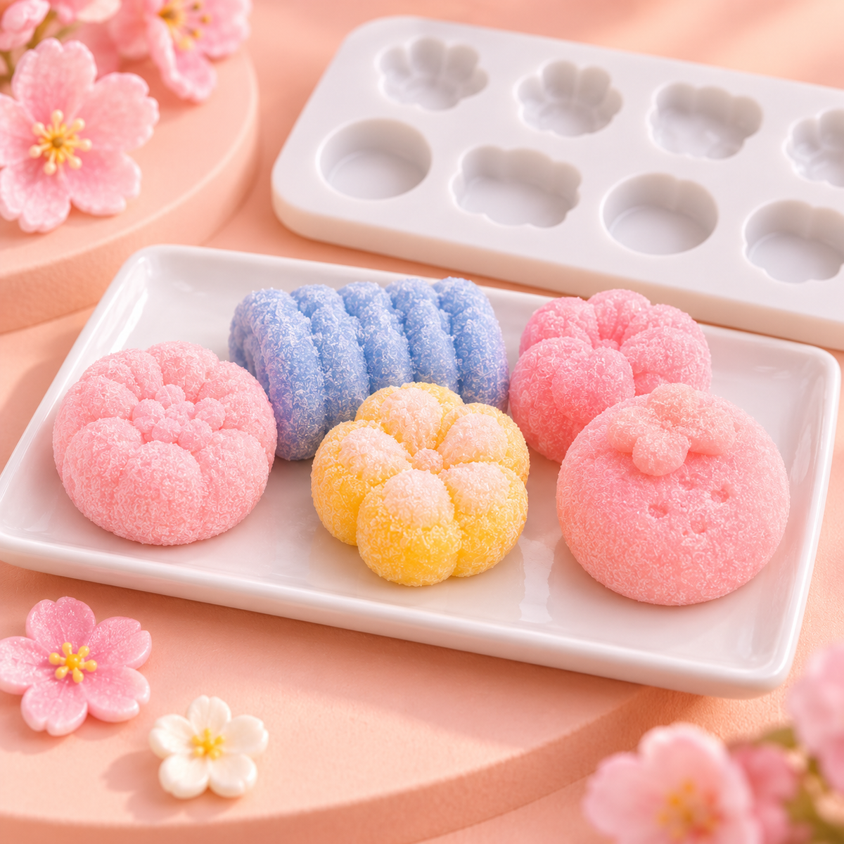 أشكال موشي جاهزة من طقم DIY Mochi Toy مع قالب التصنيع