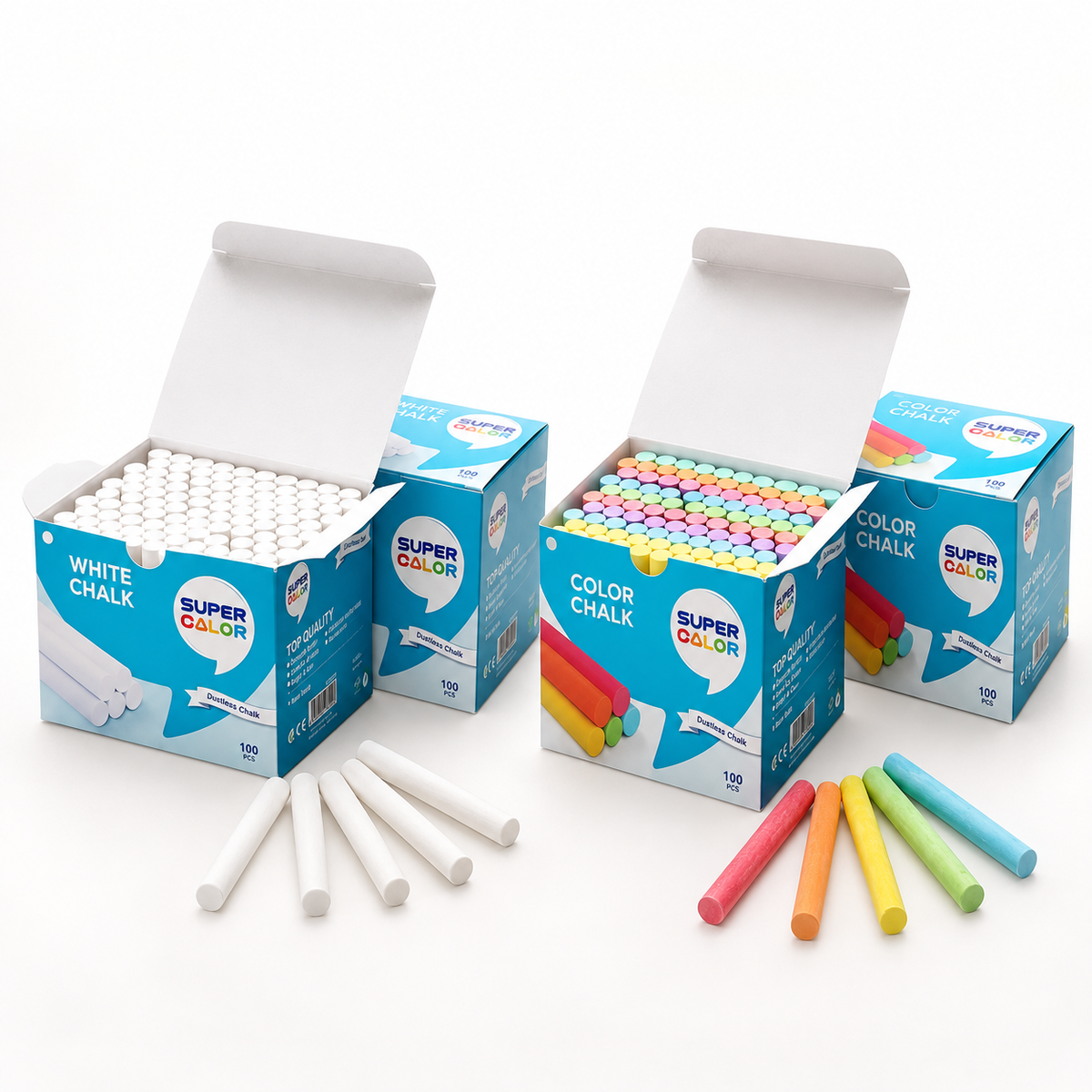 خيارا طباشير Super Color الأبيض والملون