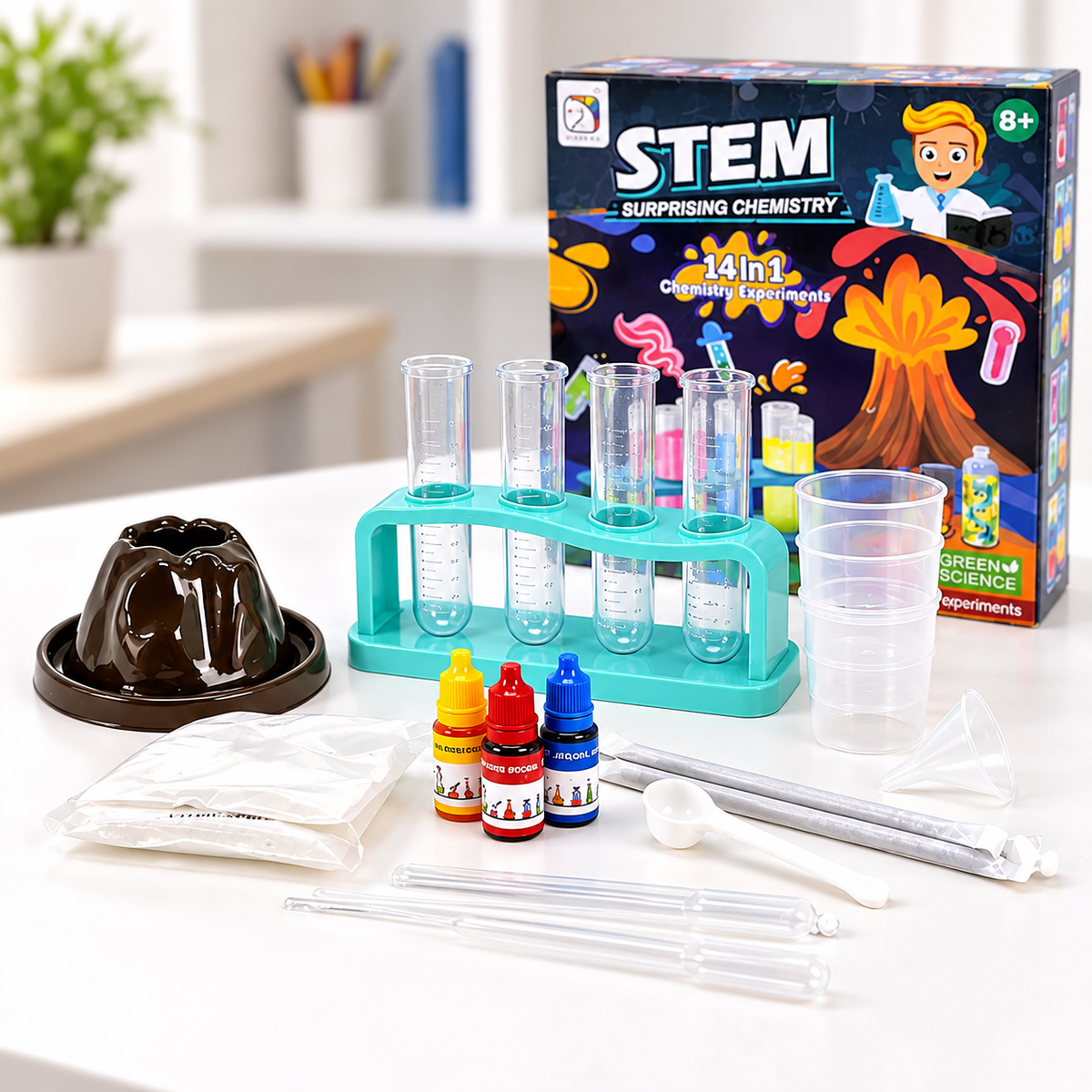 لعبة تجارب الكيمياء التعليمية STEM – أدوات التجارب