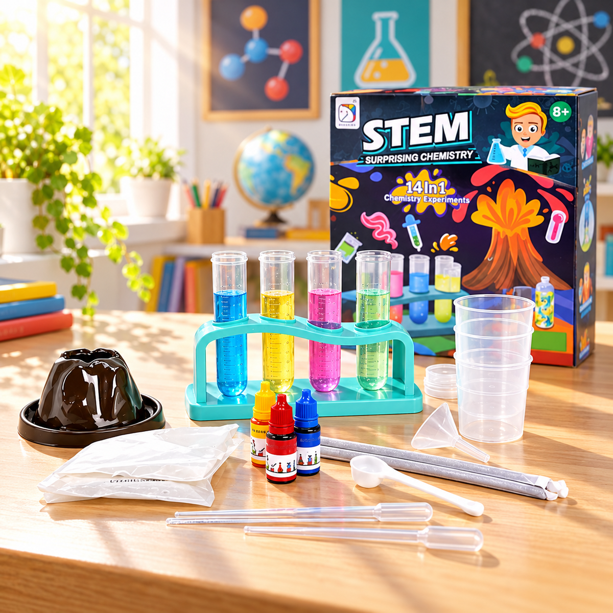 لعبة تجارب الكيمياء التعليمية STEM – صورة إبداعية للمحتويات